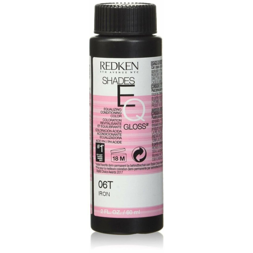 Poolpüsivärv Redken Shades EQ 06T Iron, 3 x 60 ml hind ja info | Juuksevärvid | kaup24.ee