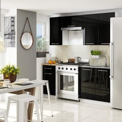 Кухонный шкаф Akord Oliwia W30, белый/черный цвет цена и информация | Кухонные шкафчики | kaup24.ee