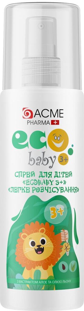 Juuksesprei lihtsaks kammimiseks Eco Baby 3+, 150ml цена и информация | Maskid, õlid, seerumid | kaup24.ee