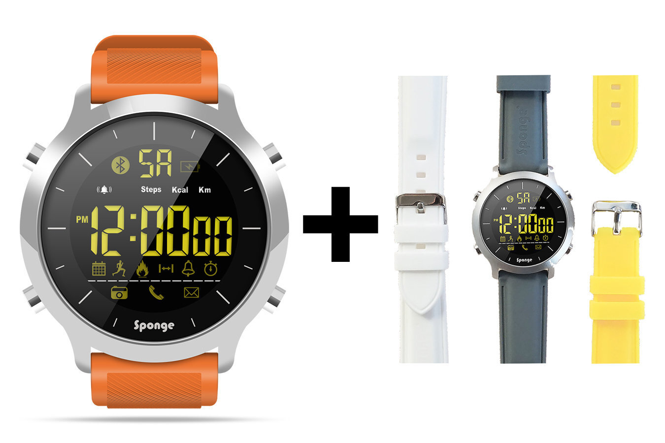 Sponge Surfwatch, oranž + värviline rihm hind ja info | Nutikellad (smartwatch) | kaup24.ee