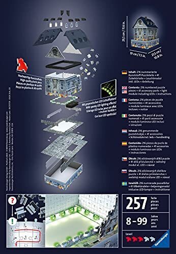 3D pusle hirmutav maja Ravensburger, 257 tk hind ja info | Pusled | kaup24.ee