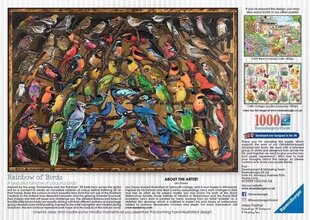 Puzzle Ravensburgeri lindude maailm, 1000 tk цена и информация | Пазлы | kaup24.ee