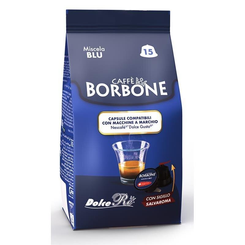 Borbone kohvikapslid Dolce Gusto Blue Blend, 15 tk. hind ja info | Kohv, kakao | kaup24.ee