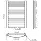 Käterätikuivati ​​Osaka, valge, 950x580 mm цена и информация | Vannitoa radiaatorid ja käterätikuivatid | kaup24.ee