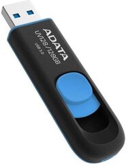 Mälupulk Adata UV128 128 GB, USB 3.0, must/sinine hind ja info | ADATA Arvutid ja IT- tehnika | kaup24.ee