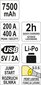 Laadija-käivitaja, multifunktsionaalne akupank Powerbank Li-Po 7500 mAh Yato YT-83080 цена и информация | Auto akulaadijad | kaup24.ee