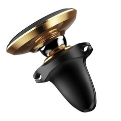 Baseus Baseus Magnetic Air Vent Car Mount Holder с кабельным зажимом Gold цена и информация | Mobiiltelefonide hoidjad | kaup24.ee