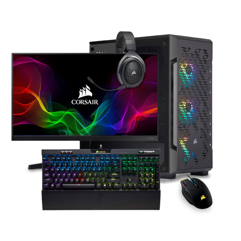 Gaming PC Corsair 2 Komplekt, Intel® Core™ i5-13600KF 3.5 GHz, 1 TB SSD, RAM 16GB DDR5, Windows 10 цена и информация | Lauaarvutid | kaup24.ee