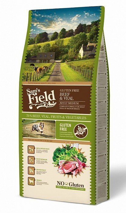 Sam's Field Adult Medium Beef & Veal koeratoit 13 kg цена и информация | Kuivtoit koertele | kaup24.ee