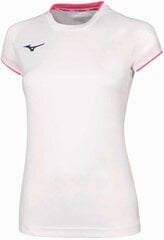 Treeningsärk naistele Mizuno Core Short Sleeve Tee, valge/roosa цена и информация | Спортивная одежда для женщин | kaup24.ee