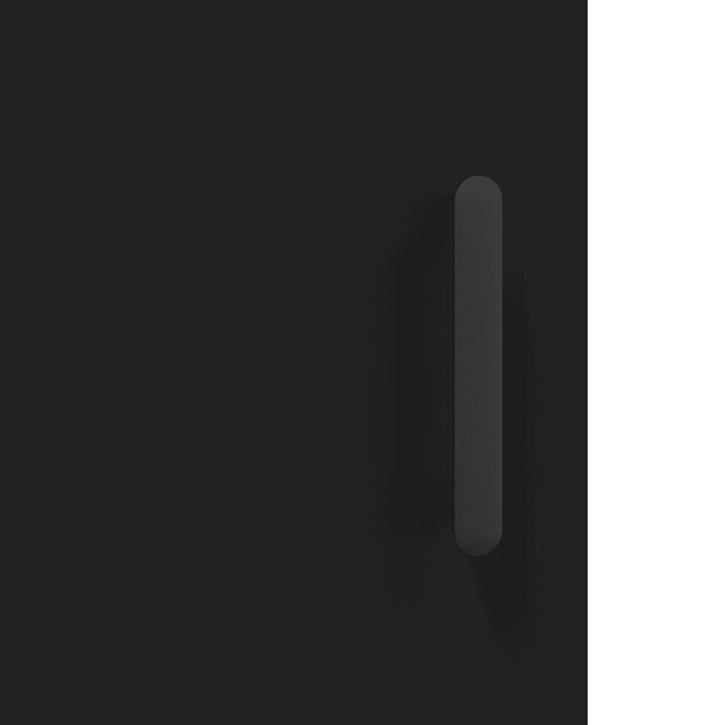 vidaXL puhvetkapp, must, 90 x 34 x 80 cm, tehispuit цена и информация | Elutoa väikesed kapid | kaup24.ee