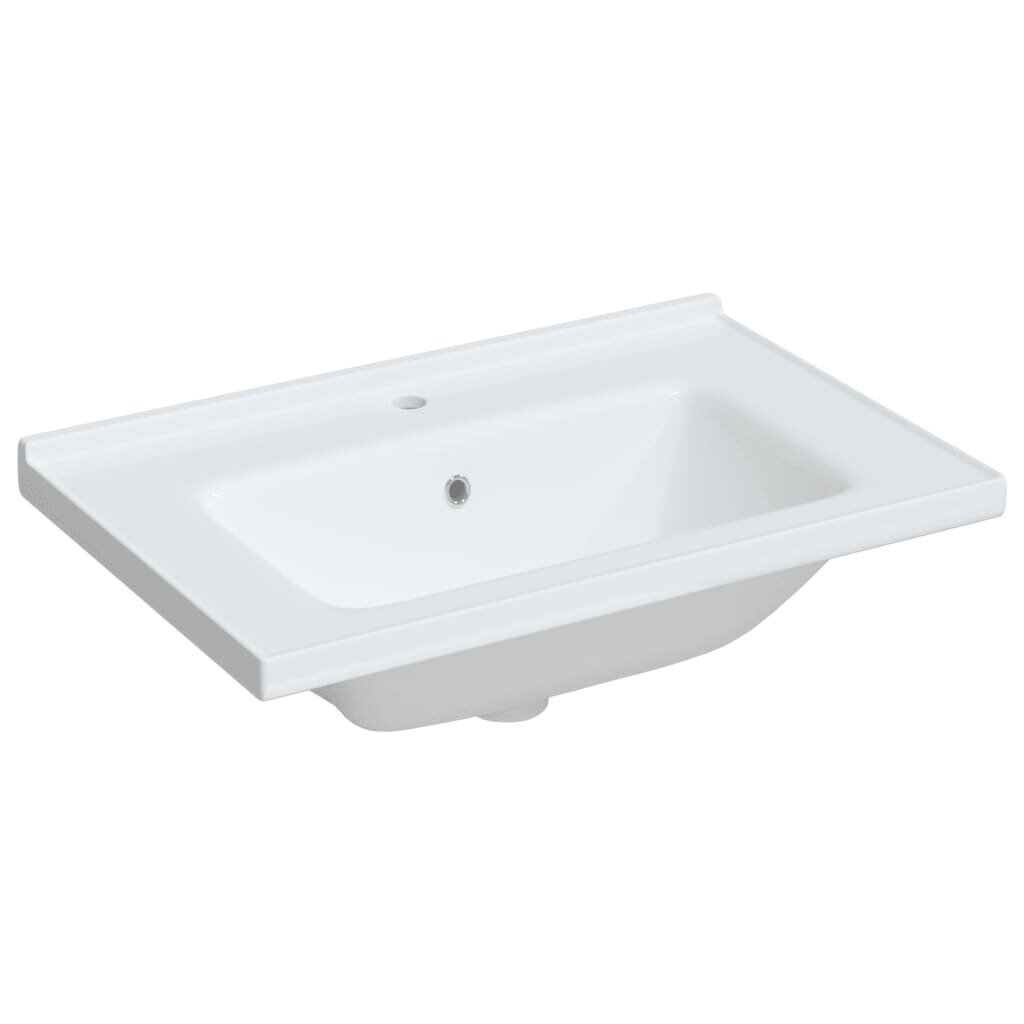 vidaXL vannitoa valamu, valge, 71x48x19,5 cm, kandiline, keraamiline hind ja info | Kraanikausid, valamud | kaup24.ee