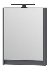 Шкаф Leomc-50 с зеркалом, серый цена и информация | Шкафчики для ванной | kaup24.ee