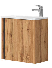 Шкафчик для ванной с умывальником Leo-50, коричневый цена и информация | Шкафчики для ванной | kaup24.ee
