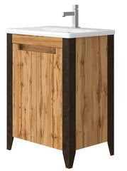 Шкафчик для ванной комнаты с умывальником Queen QN-65, коричневый цвет цена и информация | Шкафчики для ванной | kaup24.ee