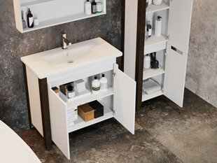 Шкафчик для ванной комнаты с умывальником Queen QN-80, белый цена и информация | Шкафчики для ванной | kaup24.ee