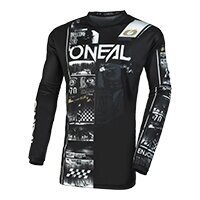 Детская футболка для мотокросса O'Neal Element Attack V.23, черный цвет цена и информация | Мотоциклетные куртки | kaup24.ee