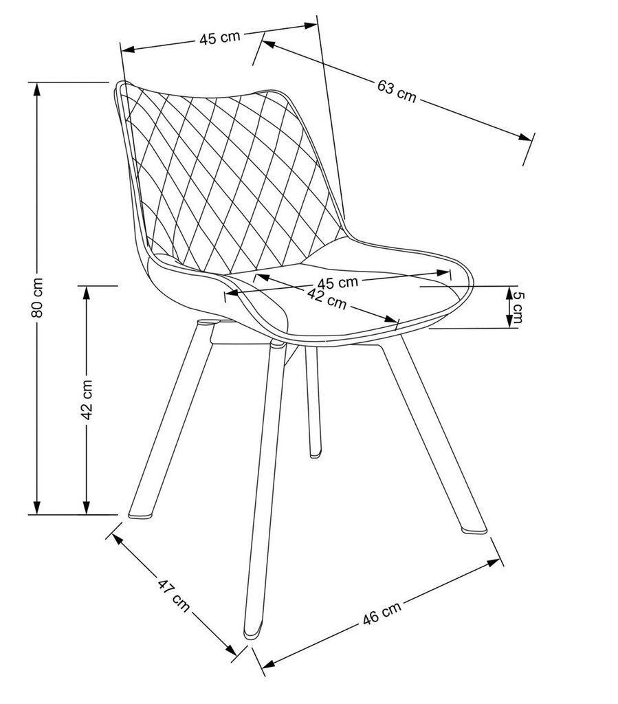 2-tooli komplekt K520, roheline/must hind ja info | Söögitoolid, baaritoolid | kaup24.ee