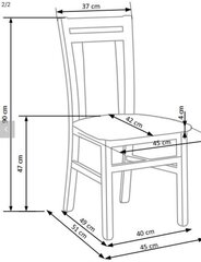 2-tooli komplekt Hubert, pruun/beež цена и информация | Стулья для кухни и столовой | kaup24.ee