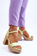Helerohelised Elishia mugavad tursked kontsaga seemisnahast sandaalid hind ja info | Naiste sandaalid | kaup24.ee