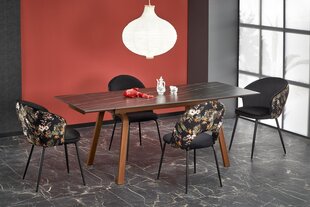 Обеденный стол Lozano, черный/коричневый цвет цена и информация | Кухонные и обеденные столы | kaup24.ee