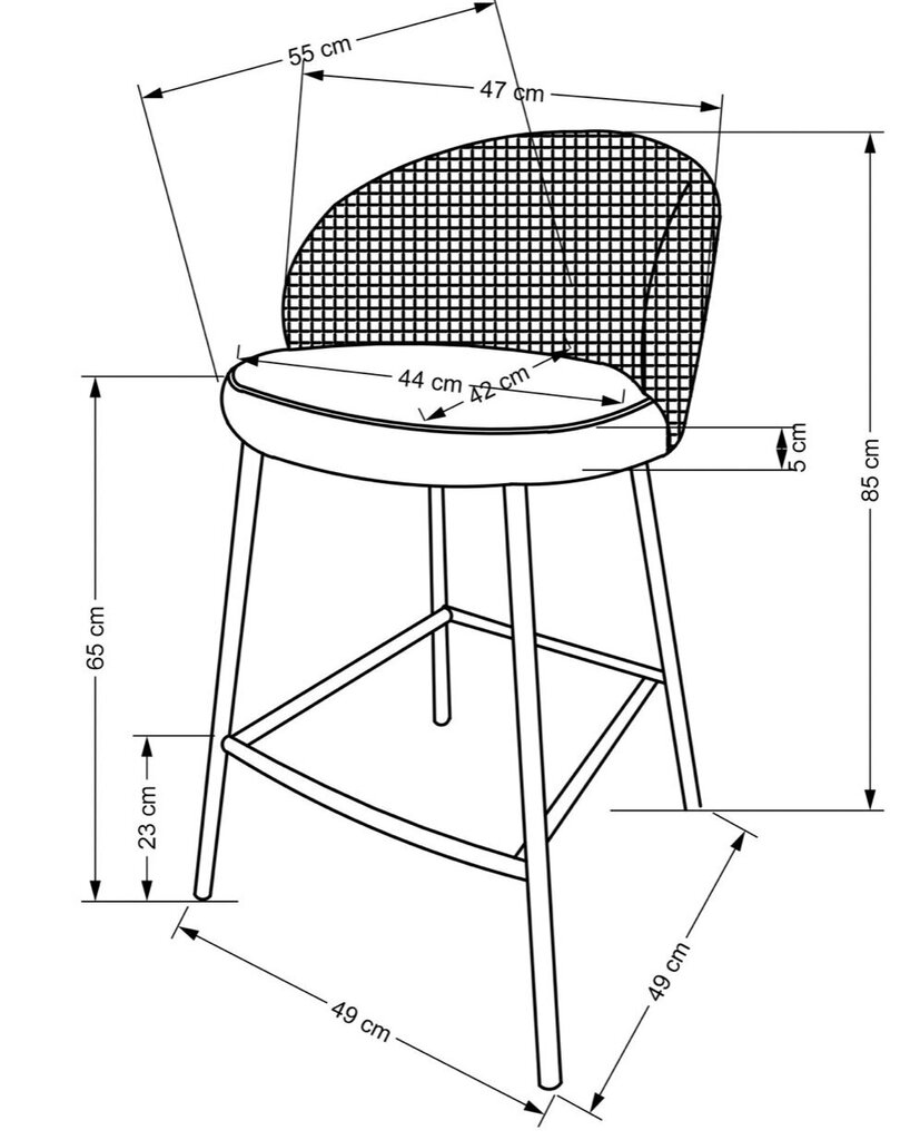 2-tooli komplekt H113, must/kuldne цена и информация | Söögitoolid, baaritoolid | kaup24.ee