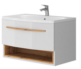 Шкафчик для ванной комнаты с умывальником Stellantis 80, белый цвет цена и информация | Шкафчики для ванной | kaup24.ee