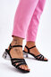 Callan mustad seemisnahast sandaalid kristallidega цена и информация | Naiste sandaalid | kaup24.ee