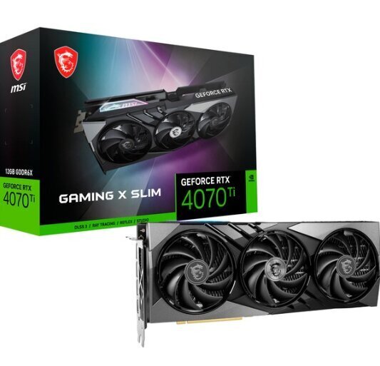 MSI GeForce RTX 4070 Ti Gaming X Slim 12G (V513-250R) цена и информация | Videokaardid (GPU) | kaup24.ee