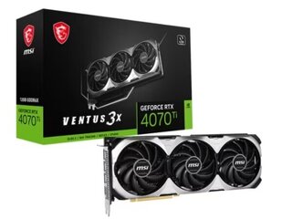 MSI GeForce RTX 4070 Ti Ventus 3X E 12G OC (V513-249R) hind ja info | Videokaardid (GPU) | kaup24.ee