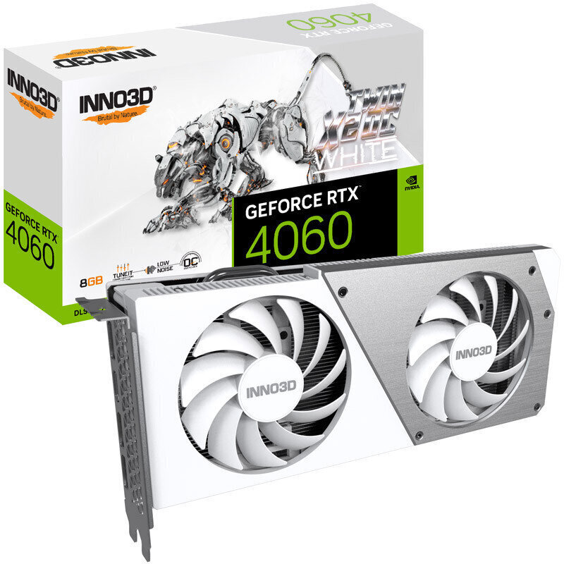 Inno3D GeForce RTX 4060 Twin X2 OC White (N40602-08D6X-173051W) hind ja info | Videokaardid (GPU) | kaup24.ee