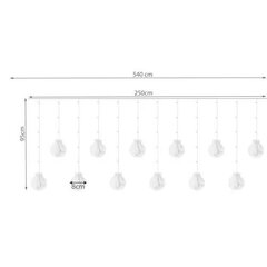 Новогодние шары для штор 108 LED, теплый белый цена и информация | Новогодняя гирлянда Holiday, 10 светодиодов, 30 см | kaup24.ee