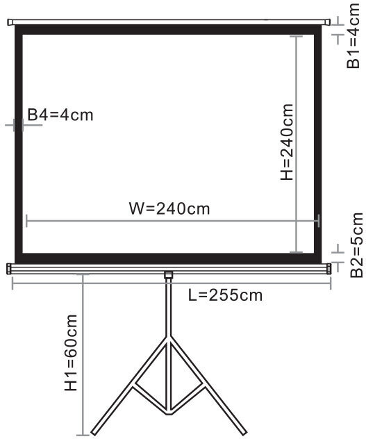 Leinwand Tripod 135" 1:1 цена и информация | Projektori ekraanid | kaup24.ee