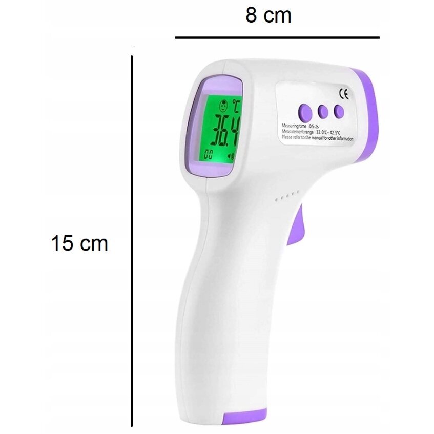 Kahefunktsiooniline puutevaba LCD meditsiinitermomeeter F°/C° цена и информация | Termomeetrid | kaup24.ee