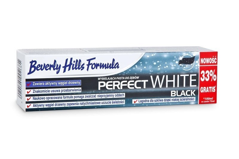 Valgendav hambapasta Beverly Hills Perfect White Black 100 ml hind ja info | Suuhügieen | kaup24.ee