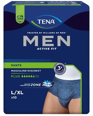 TENA Men Pants Active Fit Plus L blue 10p цена и информация | Подгузники, прокладки, одноразовые пеленки для взрослых | kaup24.ee