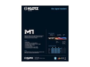 Klotz, 2 x Xlr, 5m цена и информация | Кабели и провода | kaup24.ee