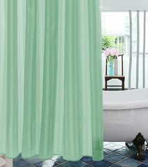 Dušikardin Stripe Green, 1,8 - 2 m цена и информация | Аксессуары для ванной комнаты | kaup24.ee