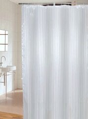 Штора для душа Stripe White, 1,8 - 2 м цена и информация | Аксессуары для ванной комнаты | kaup24.ee