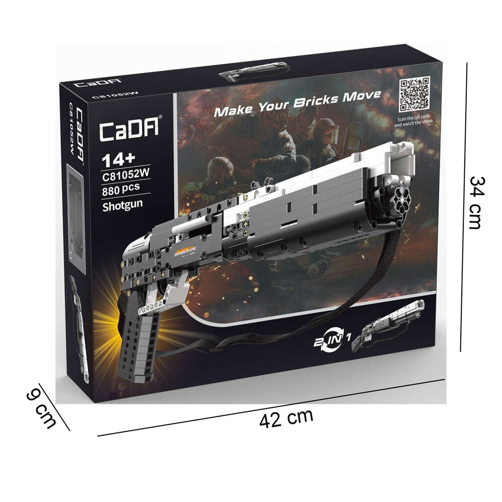 Klotsid Cada Shotgun Gun 2in1 C81052W, 880 tk цена и информация | Klotsid ja konstruktorid | kaup24.ee