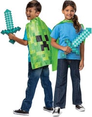 Karnevali kostüümikomplekt mõõk Minecraft Halloween + kepp Creeper hind ja info | Karnevali kostüümid | kaup24.ee