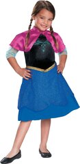 Karnevali kostüüm Disney Frozen Anna 109-123 cm (5-6 aastat) цена и информация | Карнавальные костюмы | kaup24.ee