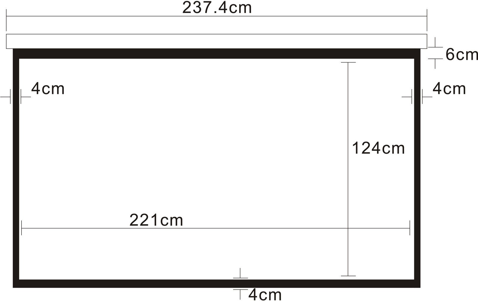 Leinwand 100" 16:9 hind ja info | Projektori ekraanid | kaup24.ee