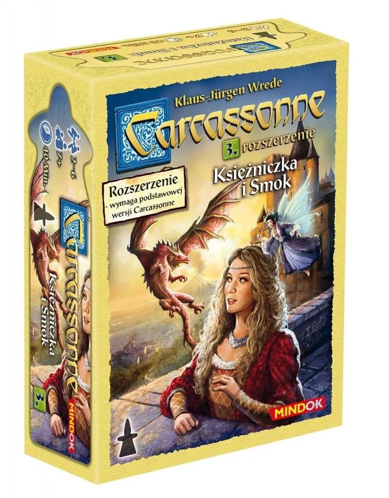Mäng Carcassonne PL 3: printsess ja draakon, väljaanne 2 цена и информация | Lauamängud ja mõistatused | kaup24.ee