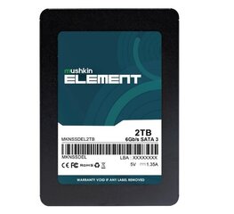 Mushkin Element MKNSSDEL2TB hind ja info | Sisemised kõvakettad (HDD, SSD, Hybrid) | kaup24.ee