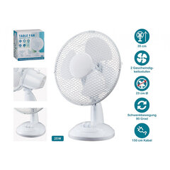 Lauaventilaator, 35cm, 25W valge hind ja info | Ventilaatorid | kaup24.ee