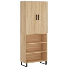 vidaXL kõrge kapp, Sonoma tamm, 69,5 x 34 x 180 cm, tehispuit цена и информация | Комоды | kaup24.ee