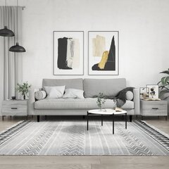 vidaXL kohvilaud, 2 tk, hall Sonoma tamm, 50 x 50 x 40 cm, tehispuit цена и информация | Журнальные столики | kaup24.ee