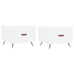 vidaXL kohvilaud, 2 tk, valge, 50 x 50 x 40 cm, tehispuit hind ja info | Diivanilauad | kaup24.ee