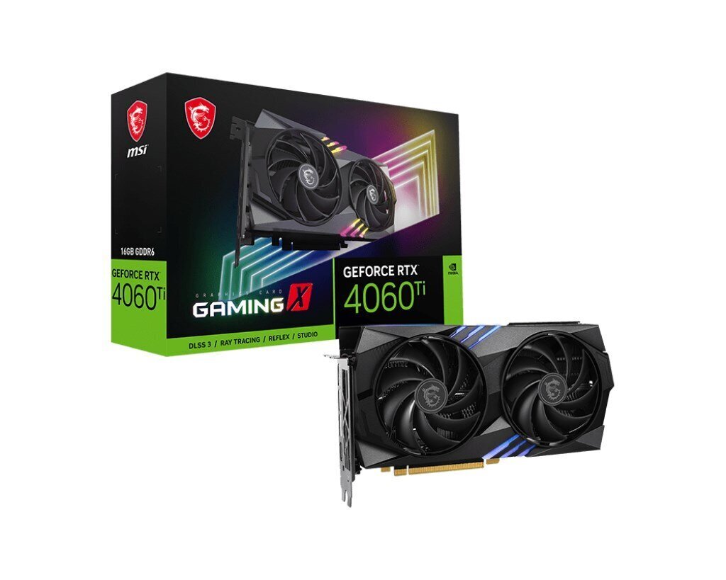 MSI videokaart GeForce RTX 4060 Ti GAMING X 16G (DLSS 3, 3x DisplayPort, 1x HDMI) hind ja info | Videokaardid (GPU) | kaup24.ee